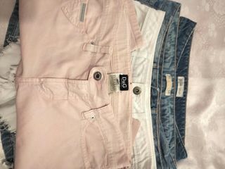 5 jeans corti e D&G - Rosa, Bianco, Blu