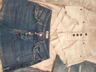 5 jeans corti e D&G - Rosa, Bianco, Blu