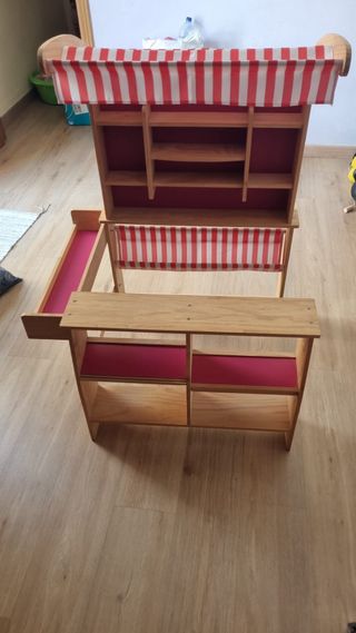 Tienda madera niños + regalo caja registradora