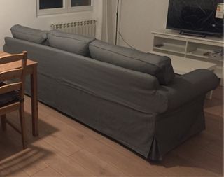 Sofá chaise longue 3 plazas - Gris oscuro