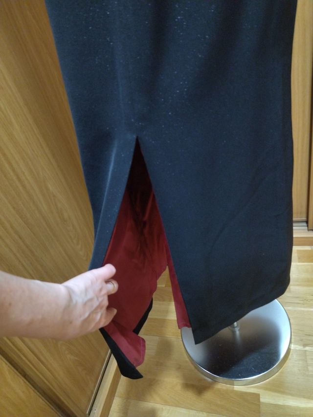 Vestido largo negro de Polo Sur 