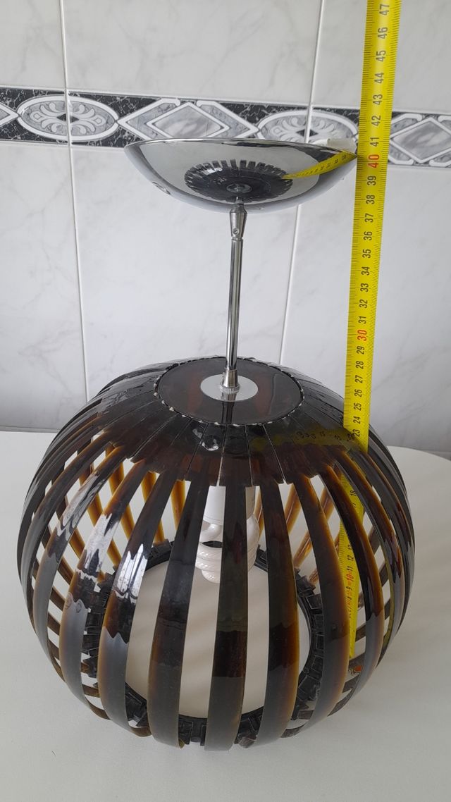 2 Lámparas - Techo y Mesilla - Marrón