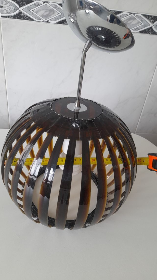 2 Lámparas - Techo y Mesilla - Marrón