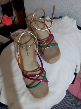 Sandalias cuña Melody Shoes multicolor nº39