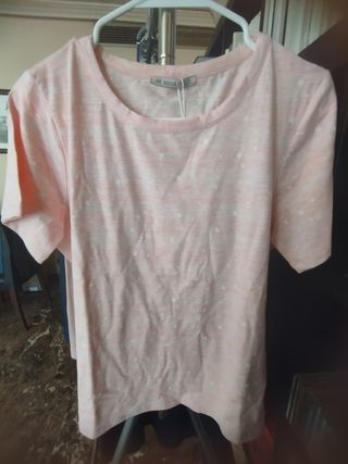 Pijama rosa y estrellas blancasmujer - Talla M