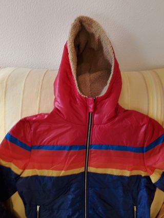 Cazadora vintage roja y azul talla M 
Regalo gorro