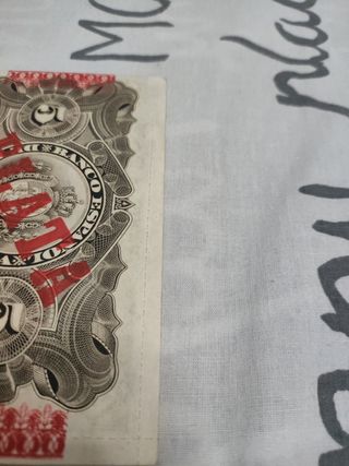 Billete 5 Pesos Cuba 1896
