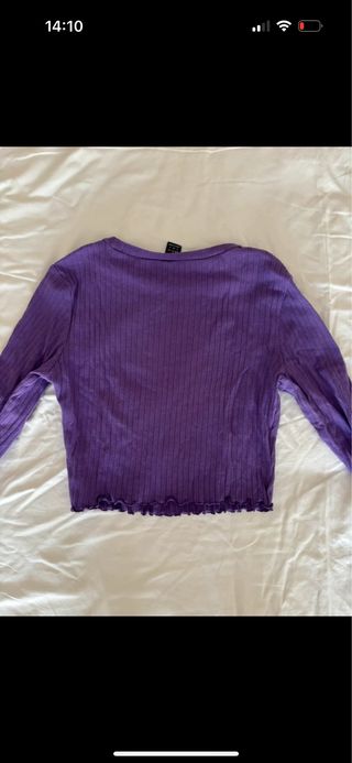 Top morado manga larga -  nuevo