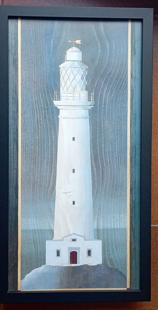 Quadri con fari in cornice nera 40x20