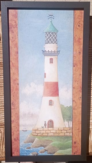 Quadri con fari in cornice nera 40x20