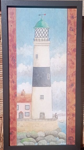 Quadri con fari in cornice nera 40x20