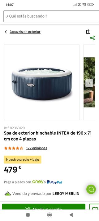 Spa hinchable INTEX 4 plazas con depuradora