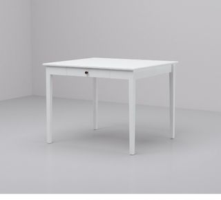 Mesa de ala abatible blanca plegable. 
