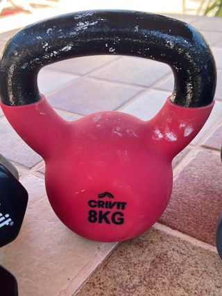 Kettlebell 8kg + Mancuernas 2kg y 3kg
