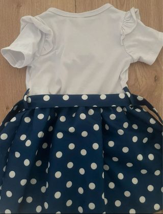 Vestito bambina pois blu