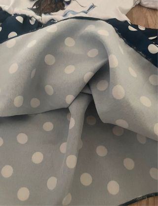 Vestito bambina pois blu