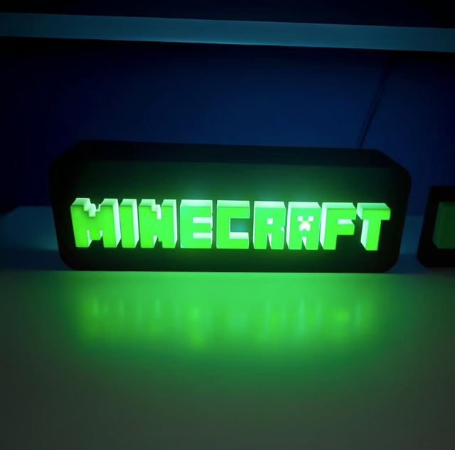 Lámpara Minecraft LED 3D