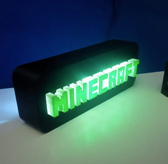 Lámpara Minecraft LED 3D