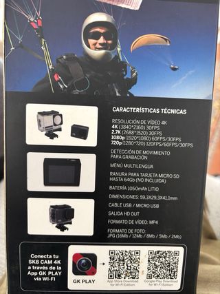SK8 Cam 4K - Cámara deportiva