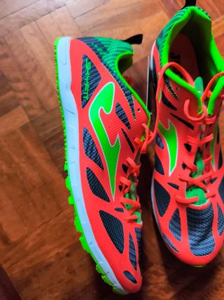 Zapatillas running Junior - Naranja-Verde