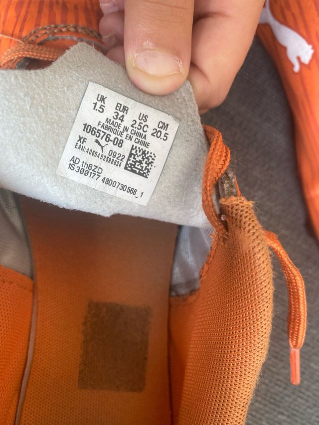 Botas fútbol Puma niño T34