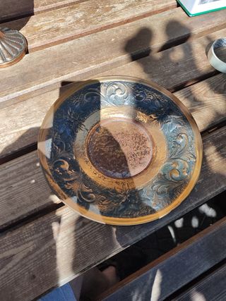 Brocca e vassoio in rame