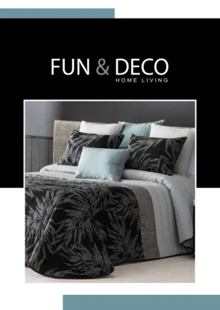 Edredón bouti Aruba - Negra y Gris Marengo