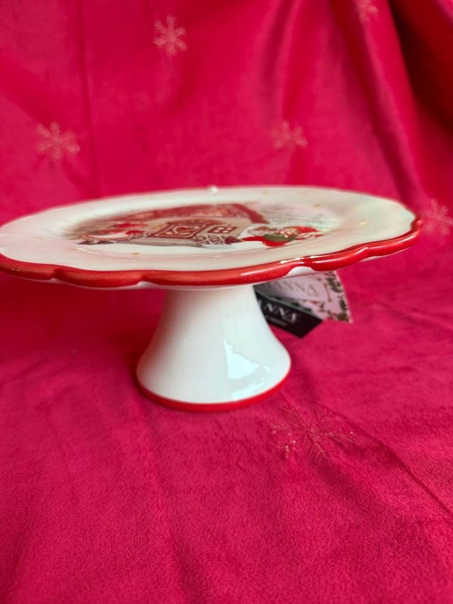 Alzatina Natale Ceramica Decorata