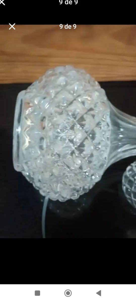 Antico astuccio per liquori in vetro intagliato