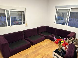 Sofá terciopelo morado