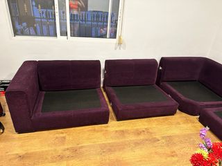 Sofá terciopelo morado