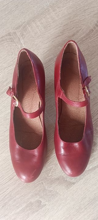 Zapatos baile flamenco rojos