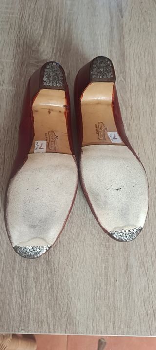 Zapatos baile flamenco rojos