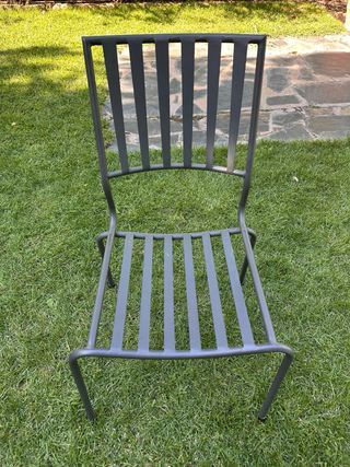 6 Sillas jardín metal gris