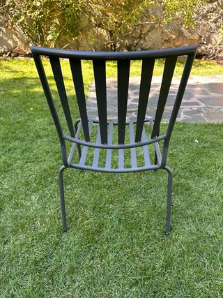 6 Sillas jardín metal gris