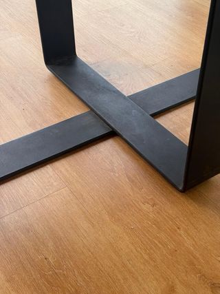 Mesa madera maciza industrial