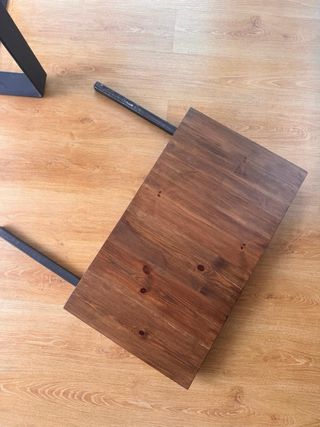 Mesa madera maciza industrial