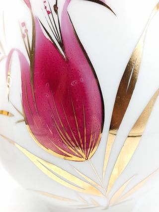 Juego café porcelana dorado años 70