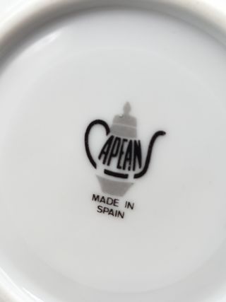 Juego café porcelana dorado años 70