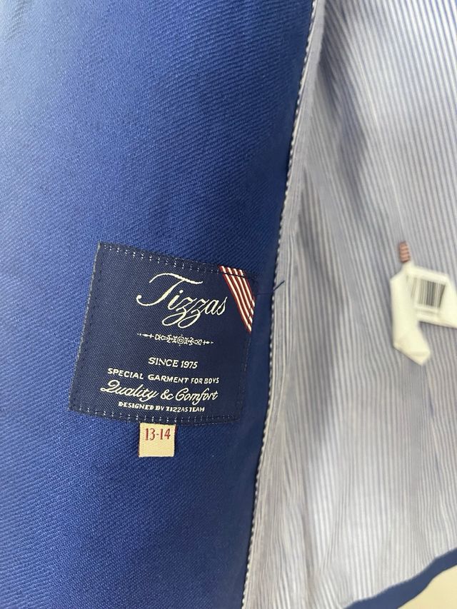 Americana azul Tizzas niño