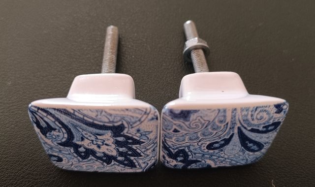 Tiradores Zara Home Cerámica azul