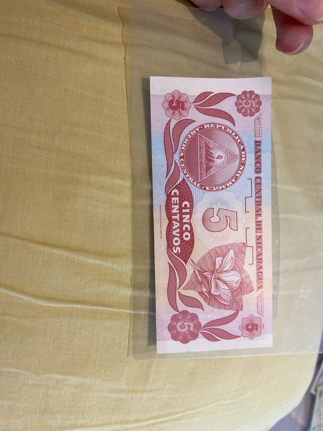 Billete 5 Centavos Nicaragua