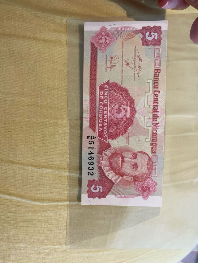 Billete 5 Centavos Nicaragua