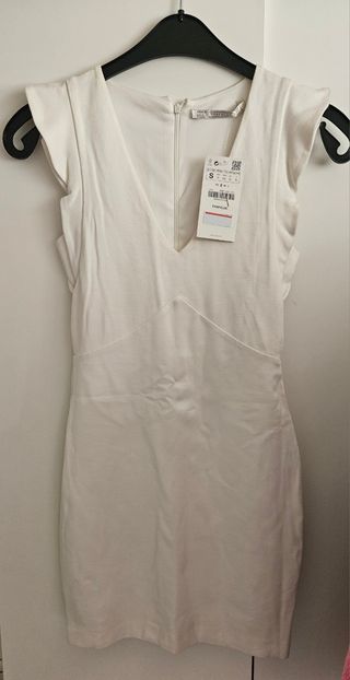 Vestido Zara blanco talla S
