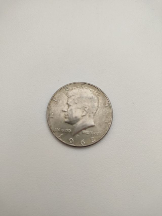 Medio dólar plata 1968