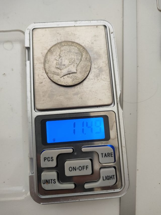 Medio dólar plata 1968