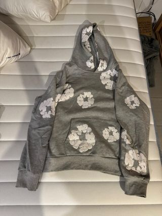 sudadera denim tears negra y gris talla M
