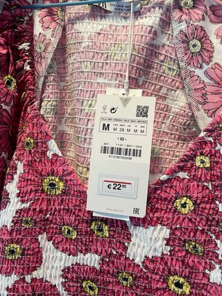 Vestido Zara flores rosa - NUEVO