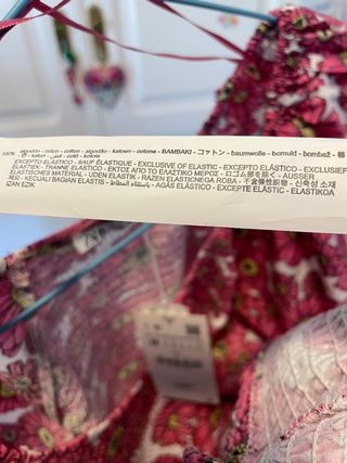 Vestido Zara flores rosa - NUEVO