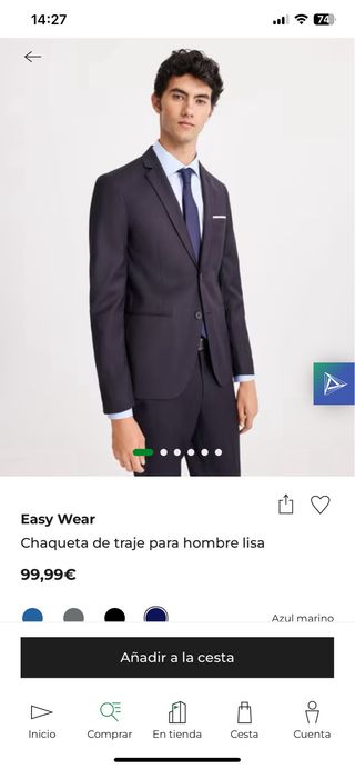 Traje azul marino nuevo